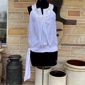 Forever 21 Beaded Side Tie Tank Top